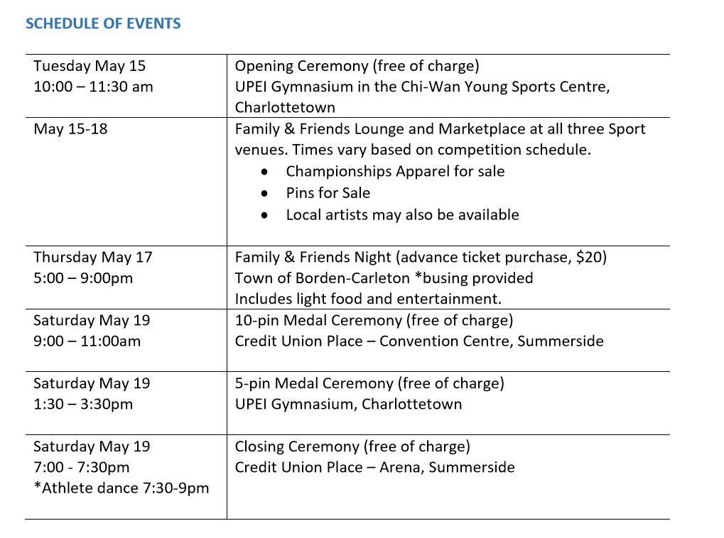 Special Olympics Events 2025 Schedule